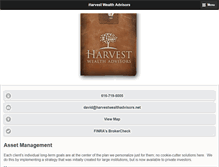 Tablet Screenshot of harvestwealthadvisors.net